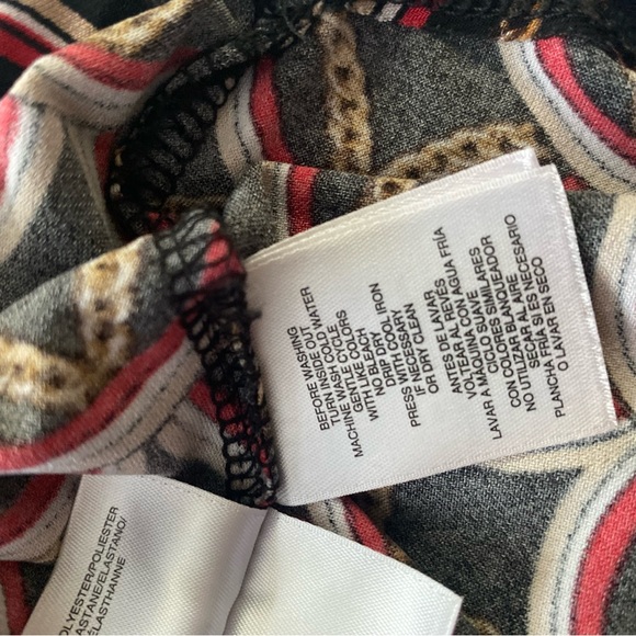 Anne klein sleeveless half zip down women’s blouse size small brown & red - Picture 8 of 8